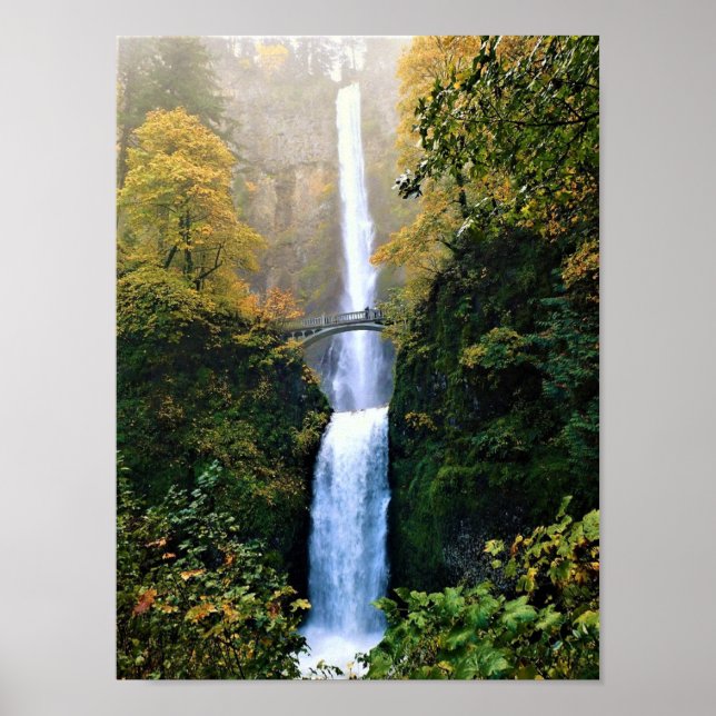 Poster outono em Multnomah Falls, OU (Frente)