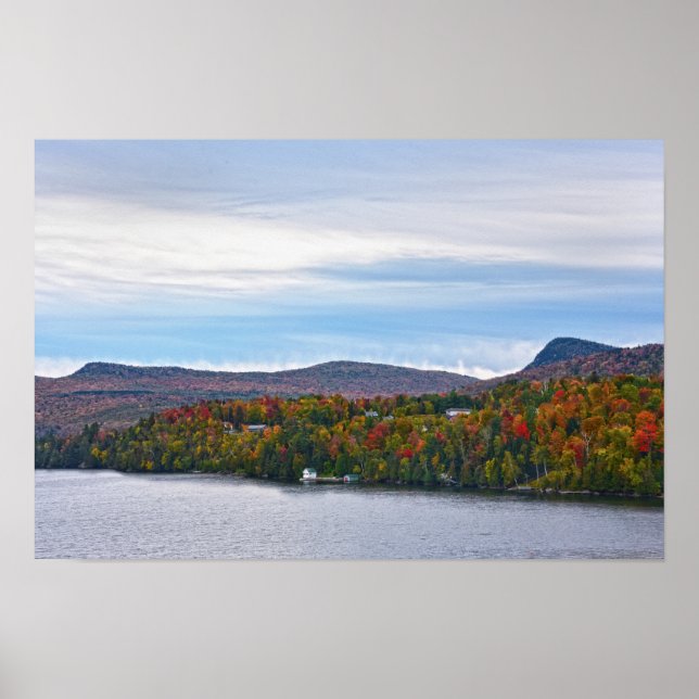 Poster Outono no lago Willoughby, Vermont (Frente)