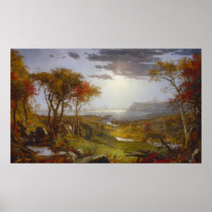 Póster Outono no rio Hudson por Francis Cropsey