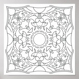 Poster Outono Pacífico: Coloração Noturna Spooky de Hallo