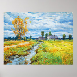 Poster Outono pelo rio Havel