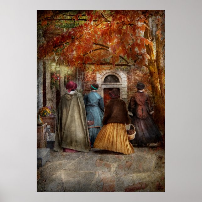 Póster Outono - Um passeio pelo centro da cidade (Frente)
