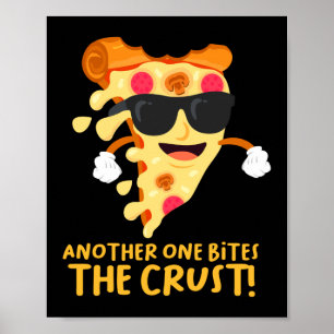 Poster Outra Morde A Pizza Engraçada Da Crosta