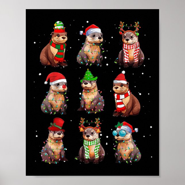 Poster Outras Luzes de Natal Desorte Mar Engraçado Otter (Frente)