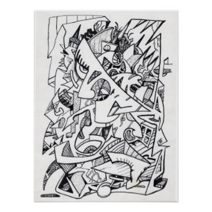 Póster Outros Planos Daqui, desenho a tinta Poster Brilha