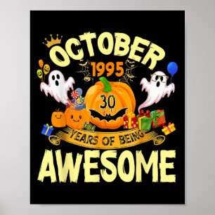 Poster Outubro 1995 30 Anos Sendo Incrível Divertido Olá