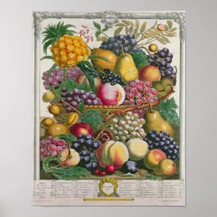 Poster Outubro, 'de doze meses das frutas