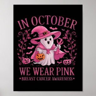 Poster Outubro Usamos Rosa Conscientização sobre o Câncer