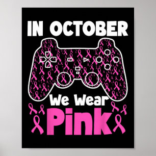 Poster Outubro Vestimos Jovens Jovens Jovens com Cancer d