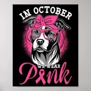 Poster Outubro Vestimos Sensibilização do Cancer rosa Pit