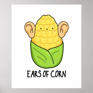 Poster Ouvidos De Milho Engraçados
