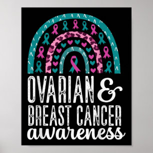 Poster Ovário Arco-Íris E Cancer De Mama Cor-De-Rosa T