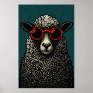 Poster Ovelha Enrolada Legal e Caprichosa