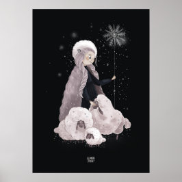 Poster OVELHA SNOWFLAKE de Alexandra Dikaia