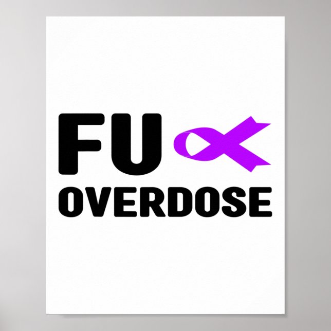 Poster Overdose de Fu - Conscientização sobre Dependência (Frente)