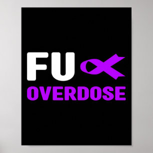 Poster Overdose de Fu - Conscientização sobre Dependência