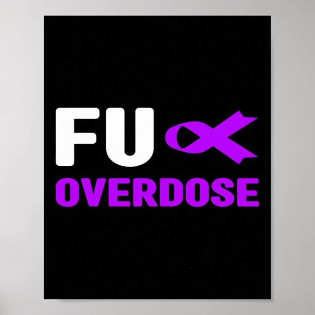 Poster Overdose de Fu - Conscientização sobre Dependência (Frente)