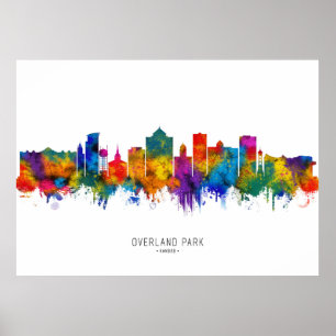 Poster Overland Park Kansas Skyline