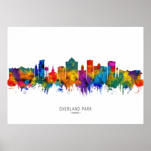 Poster Overland Park Kansas Skyline (Frente)