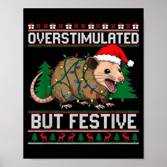 Poster Overstimulated But Festive Ssum Christmas Pajamas  (Frente)