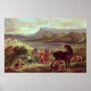 Póster Ovid entre o Scythians, 1859