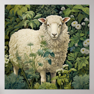 Poster Ovinos em Pintura de Prados