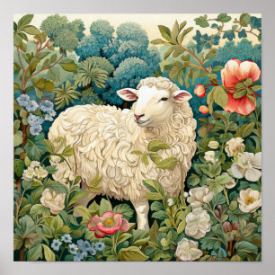 Poster Ovinos em Pintura de Prados