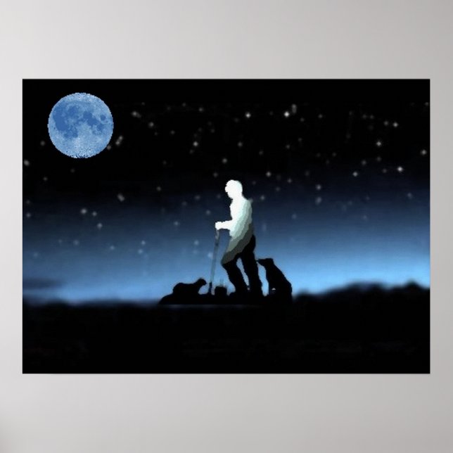 Póster "Ovinos Herdados Azul"~Poster (Frente)