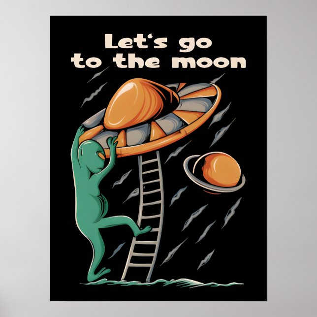 Poster ÓVNI Alien - Vamos à lua 2036 (Frente)