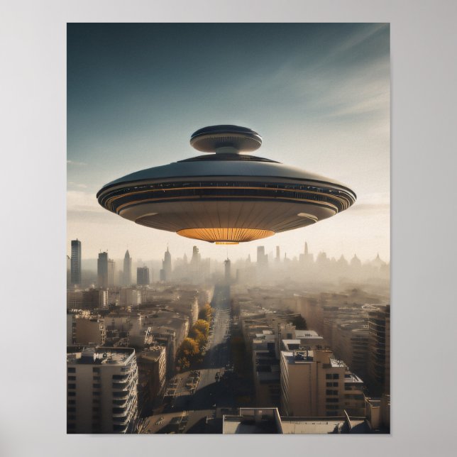 Poster OVNI Over City (Frente)