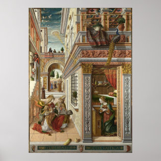Poster OVNIs na Arte Antiga A Anunciação com Santo Em