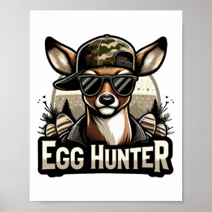 Poster Ovo Caçador De Veados Deer Buck Boné Deer Caçando 