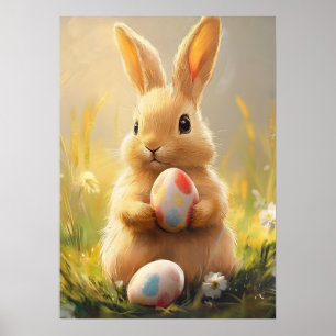 Poster Ovo De Coelhinho De Páscoa Bonito