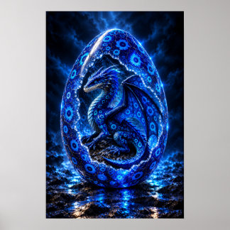 Poster Ovo de Dragão Blue Seeker