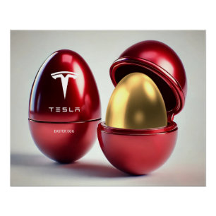 Póster Ovo de Páscoa da Tesla
