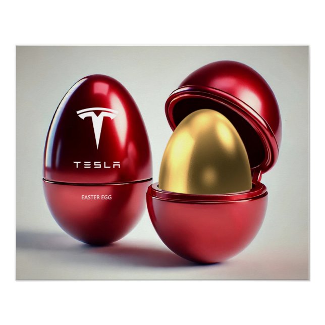 Póster Ovo de Páscoa da Tesla (Frente)