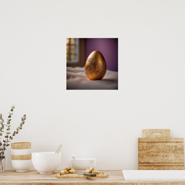 Poster Ovo de Páscoa dourado (Cozinha)