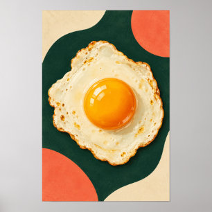 Poster Ovo Frito com Gema para Cima – Cozinha Moderna e R