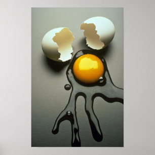 Póster Ovo quebrado delicioso