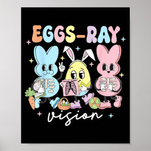 Poster Ovos-Coelho Visão Raio-X Páscoa Tecnólogo Raio-X R