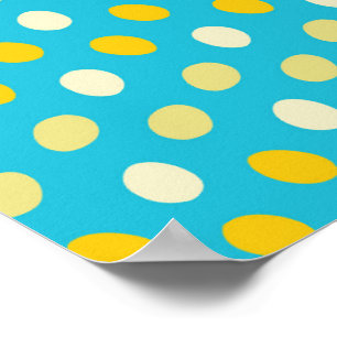 Poster Ovos Coloridos Azul Branco Amarelo Pontos Ninhos d