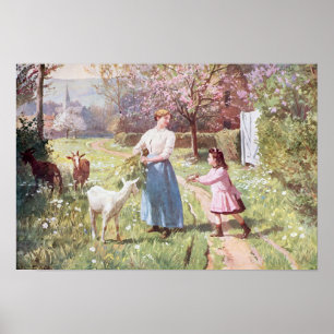 Póster Ovos da páscoa no país, 1908