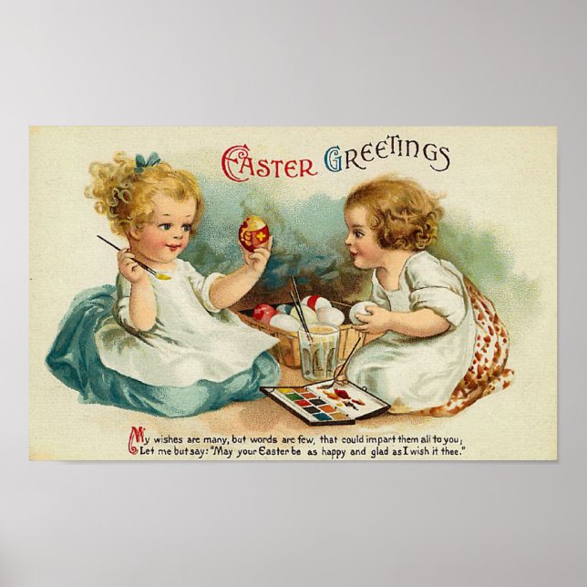 Póster Ovos de Aquarela Saudações de Páscoa de Finalidade (Frente)