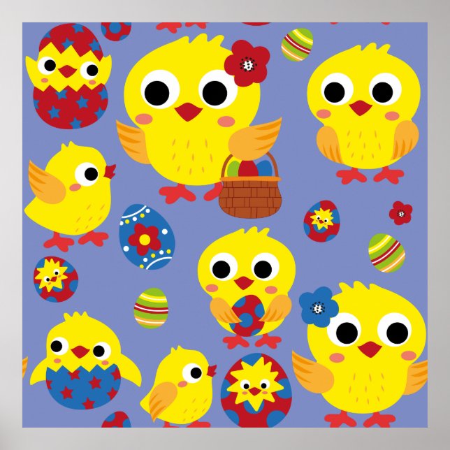 Poster Ovos de Páscoa com Hatch Retroativo (Frente)