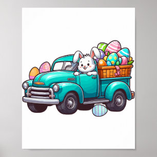 Poster Ovos De Páscoa De Carregando Coelho Na Caça A Cami
