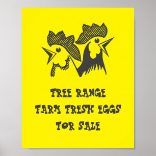 Poster Ovos Frescos de fazenda