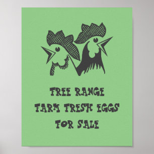 Poster Ovos Frescos de fazenda