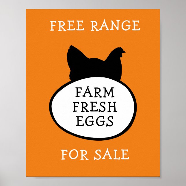Poster Ovos Frescos de fazenda (Frente)
