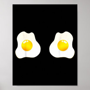 Poster Ovos Fritos Cool Ovo Face para Cima