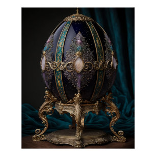 Póster Óvulo Gótico Bastante Com Gemas No Estilo Faberge.